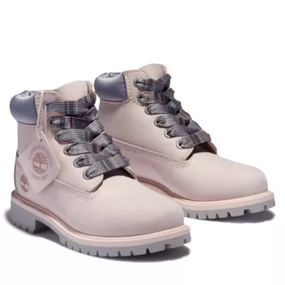 Timberland’s Women’s PREMIUM 6-INCH WATERPROOF BOOTS Light Pink Nubuck 4 M - Picture 1 of 13
